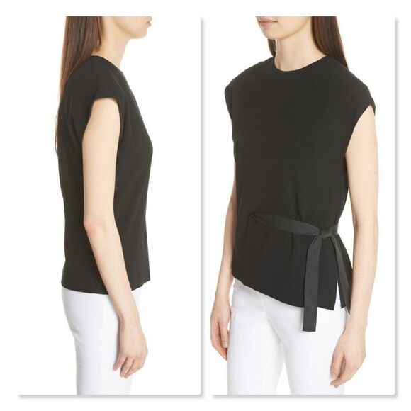 Rag & Bone Etta Side Tie Top sz Medium in Black - Picture 2 of 8